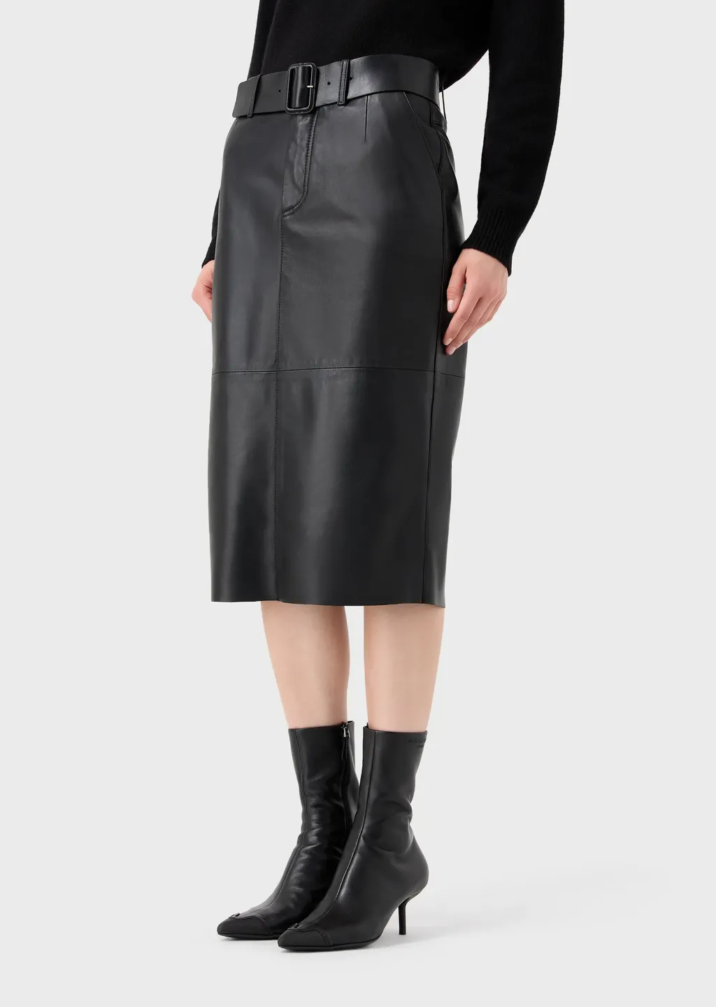 Belt Pencil Skirt