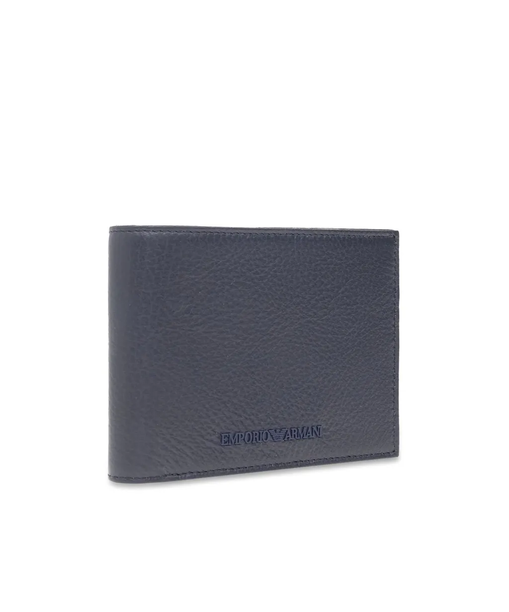 Logo-Rubberised Leather Wallet And Card Holder
