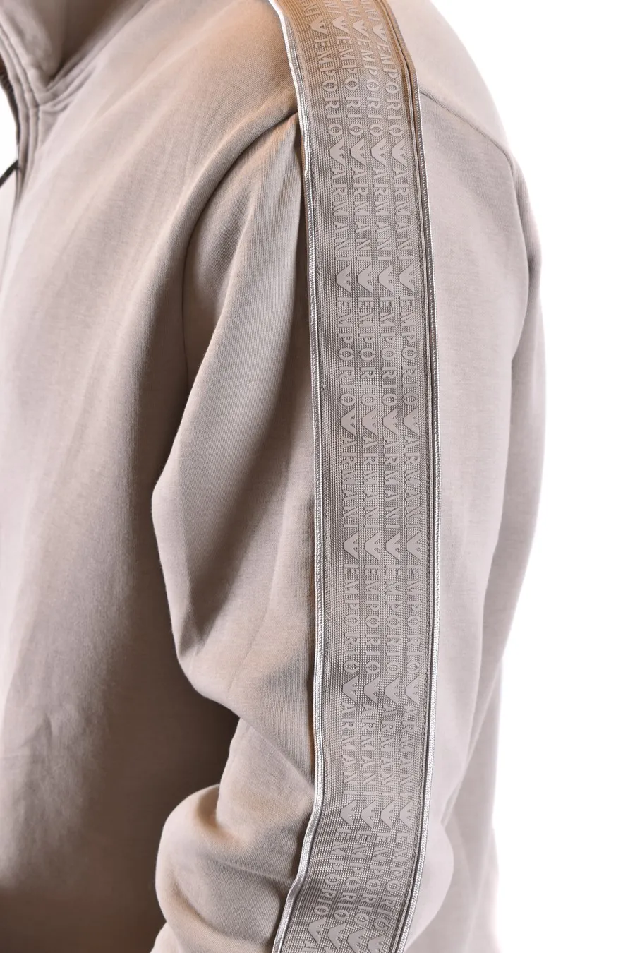 Logo-Jacquard Zip-Up Stretch-Cotton Sweatshirt