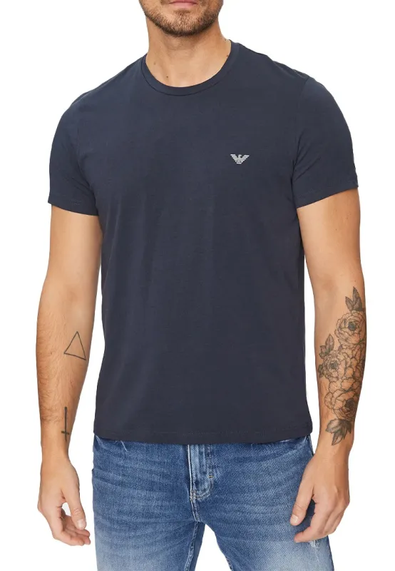 Round Collar Logo T-Shirt Two-Piece Set