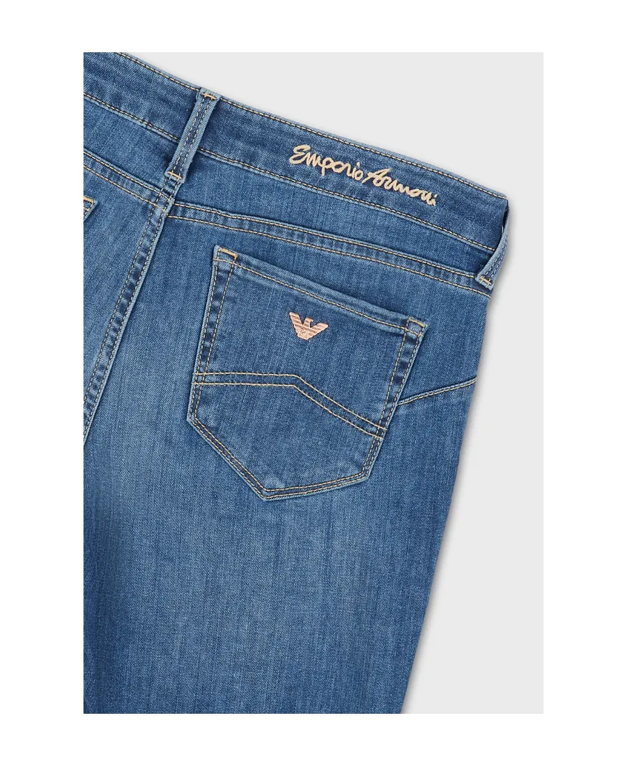 Embroidered-Logo Skinny Jeans