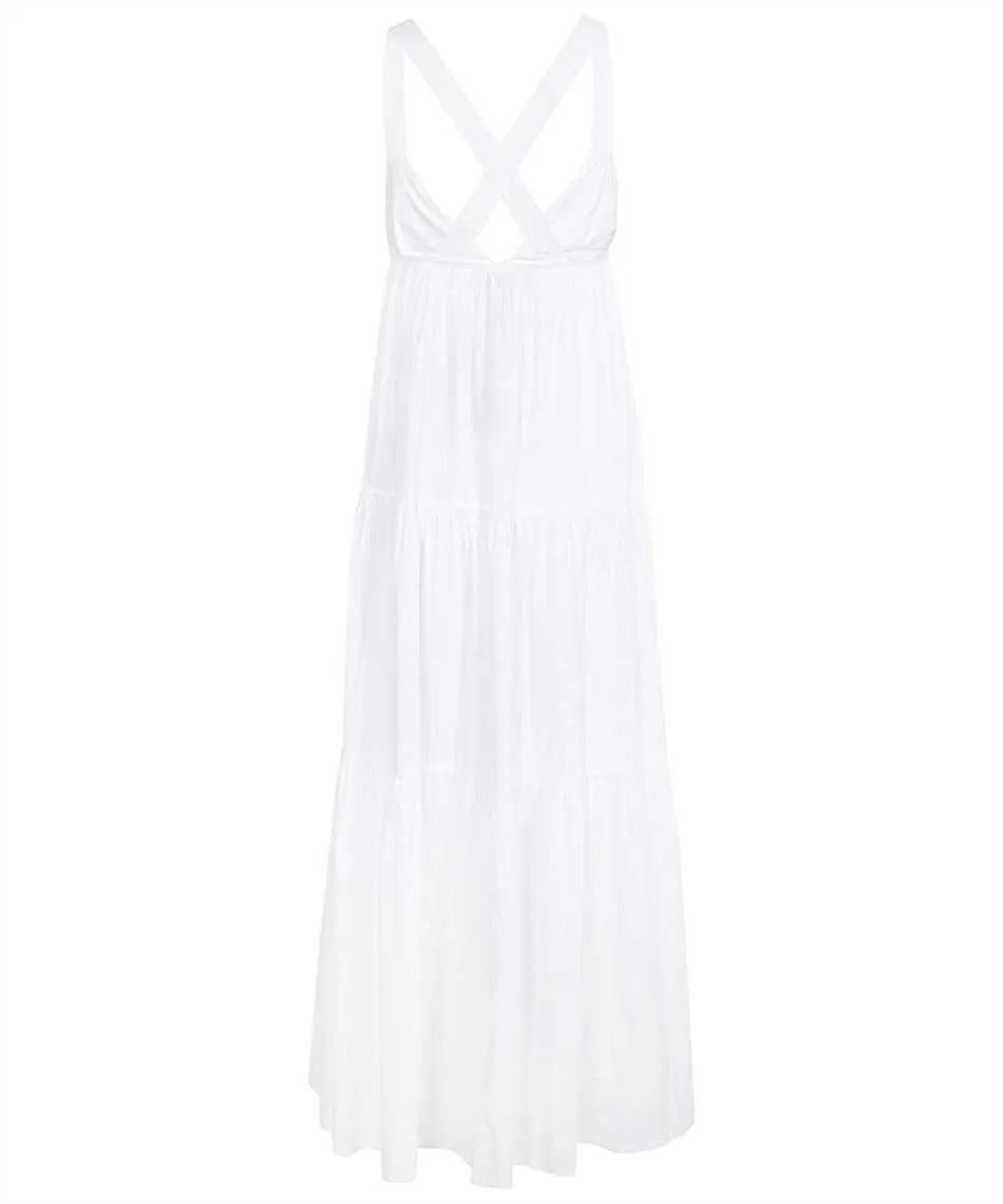Tiered Sleeveless Midi Dress
