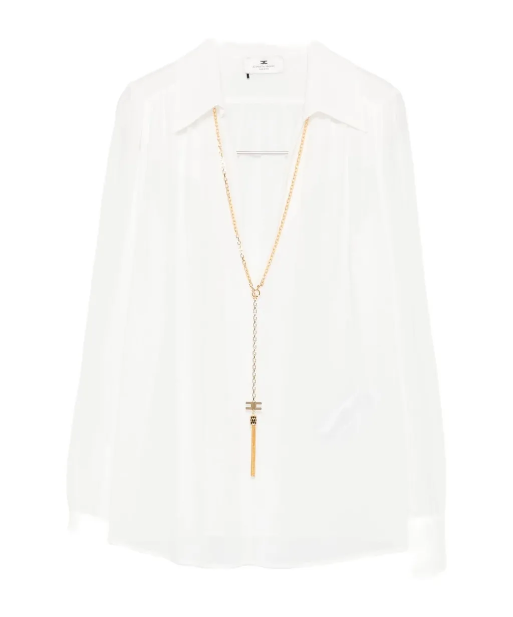 Chain Necklace Detailed Blouse