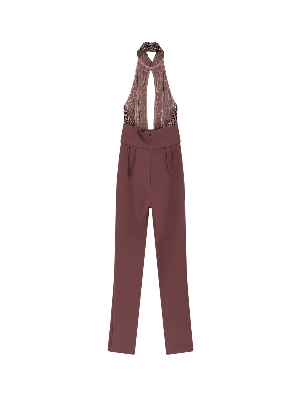 Halter-Neck Sequin-Embellished Jumpsuit