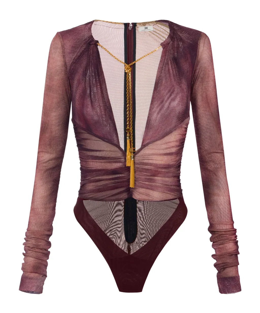 Printed Necklace Bodysuit