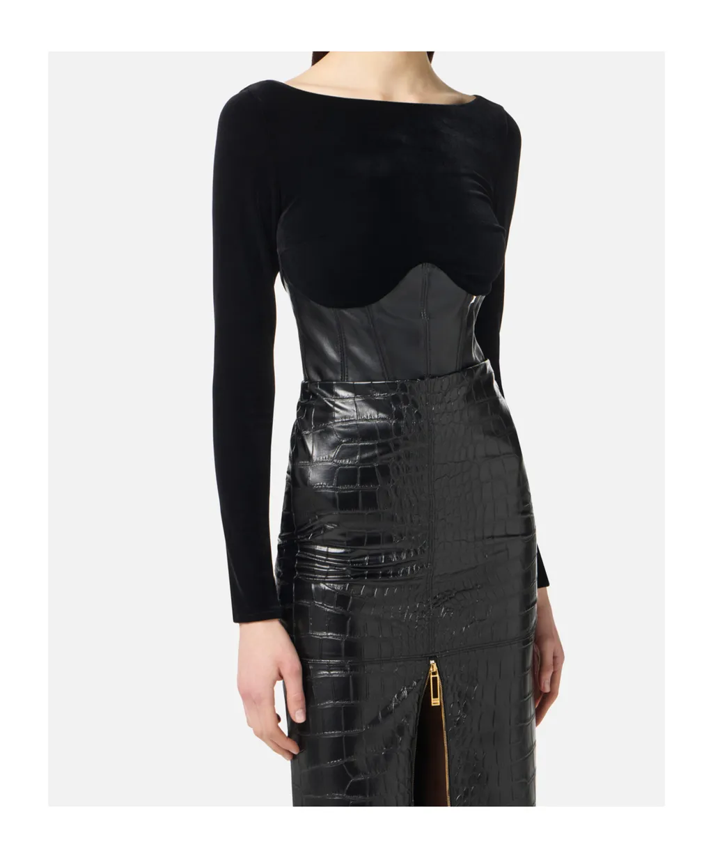Velvet Corset Top