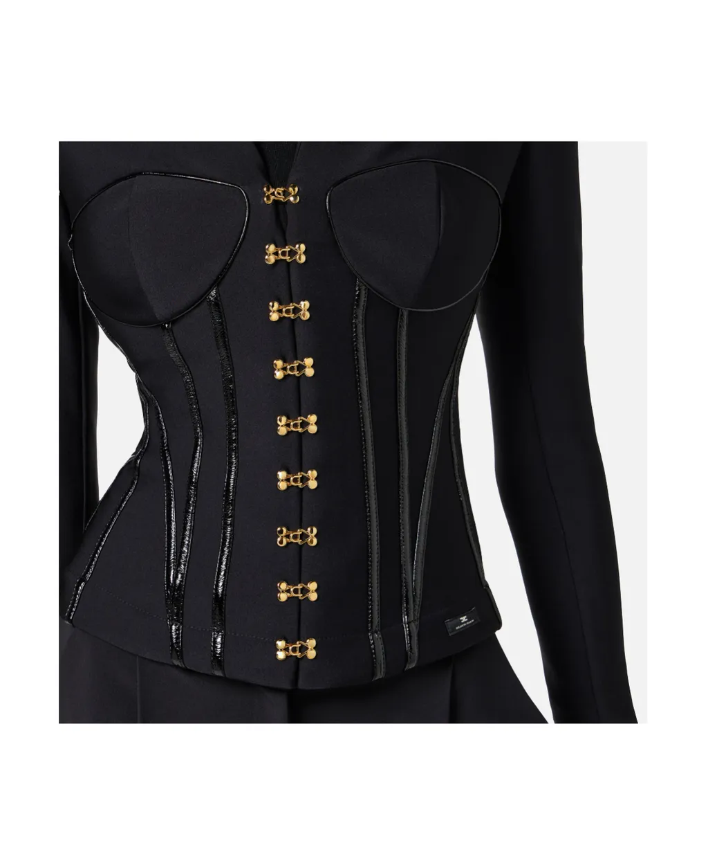 Corset-Detailed Jacket