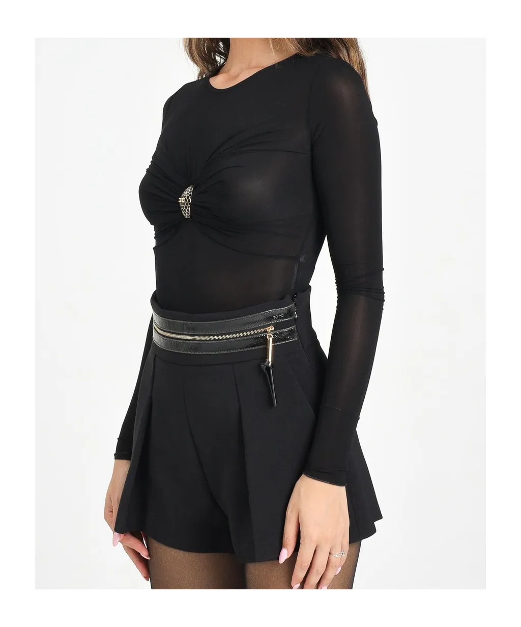 Embellished Jersey Bodysuit