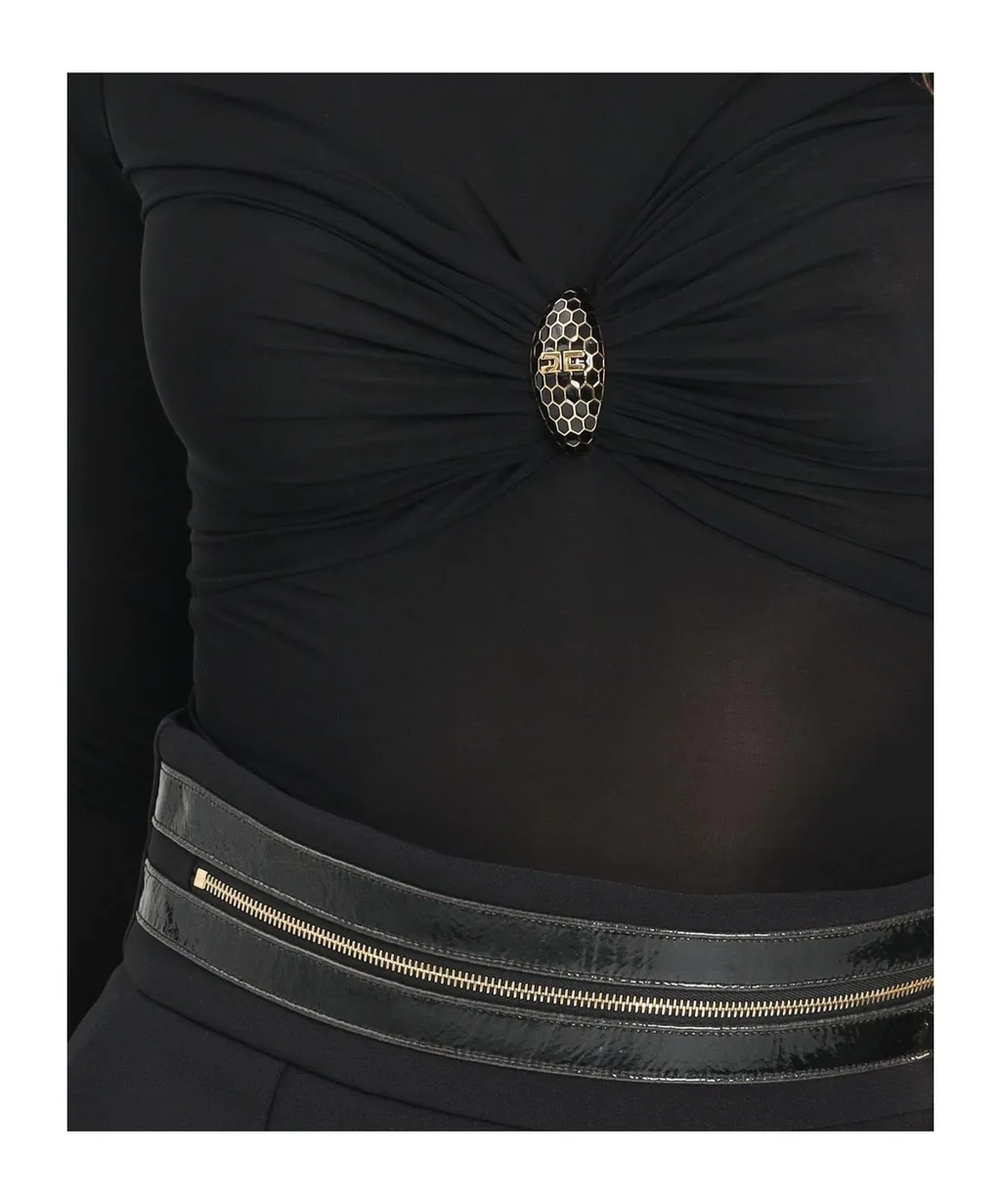 Embellished Jersey Bodysuit