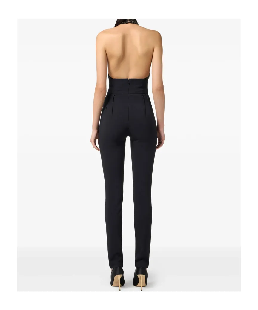 Embellished Halter-Neck Jumpsuit