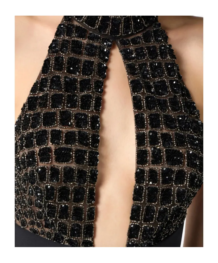 Embellished Halter-Neck Jumpsuit