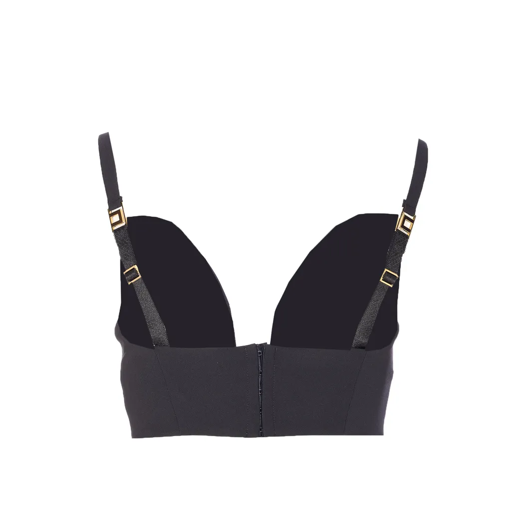 Logo Embellished Cropped Top