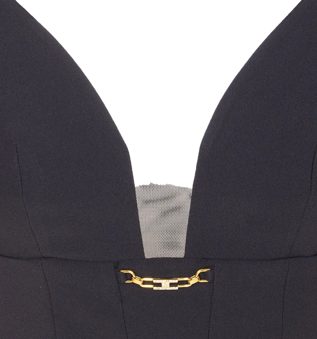 Logo Embellished Cropped Top