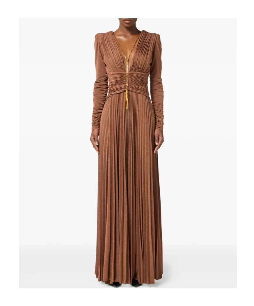 Necklace Lurex Jersey Red Carpet Dress