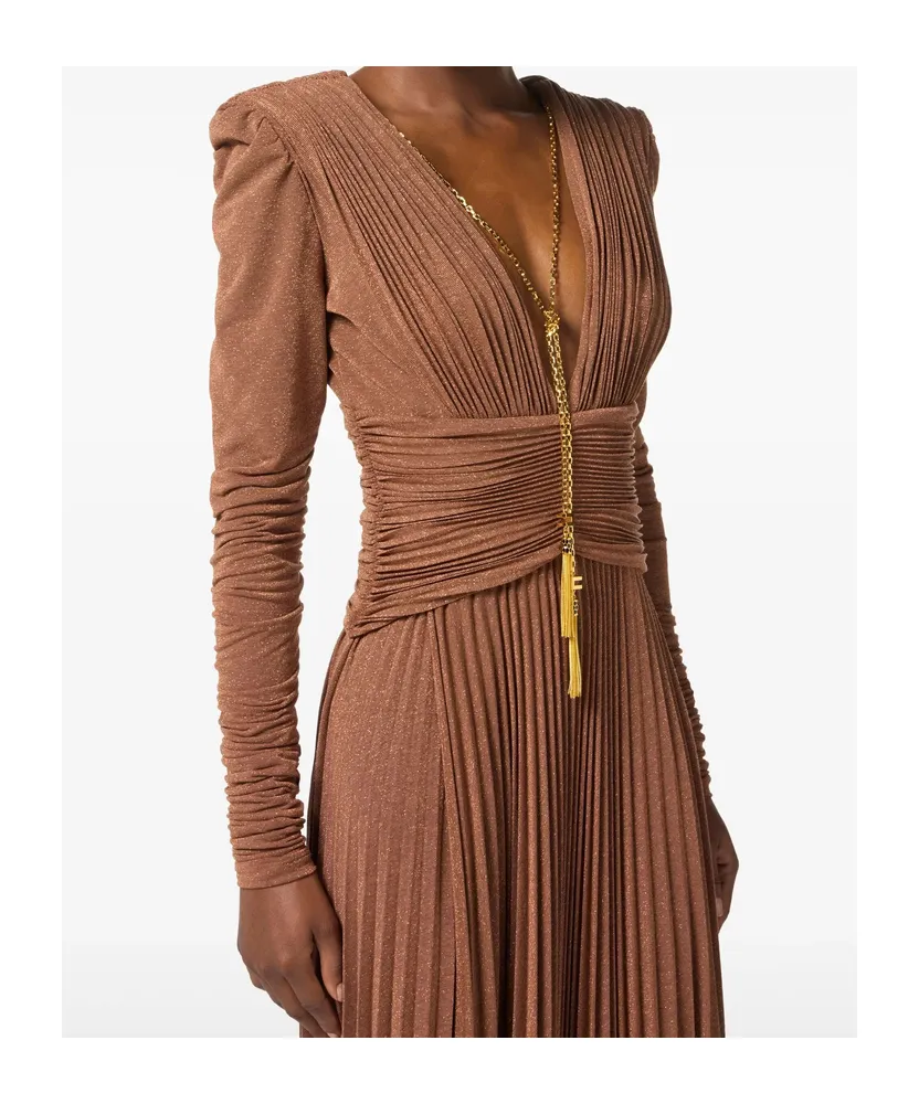 Necklace Lurex Jersey Red Carpet Dress
