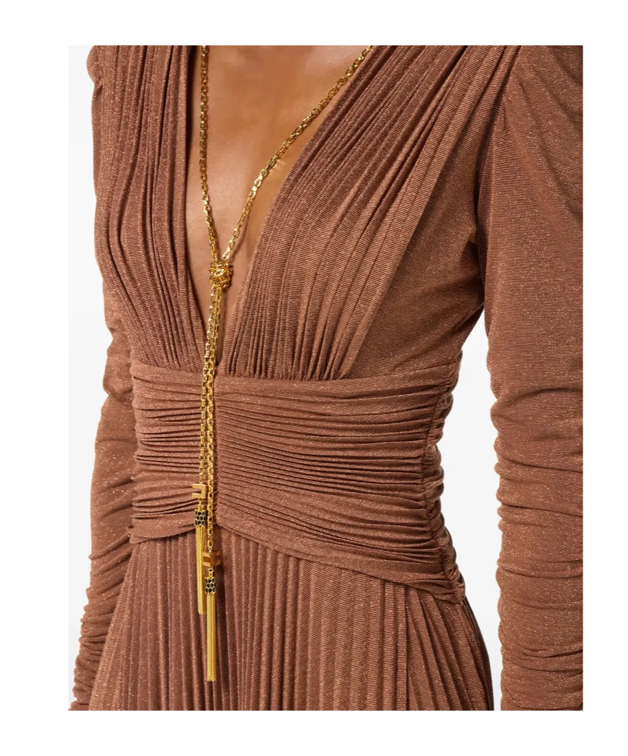 Necklace Lurex Jersey Red Carpet Dress