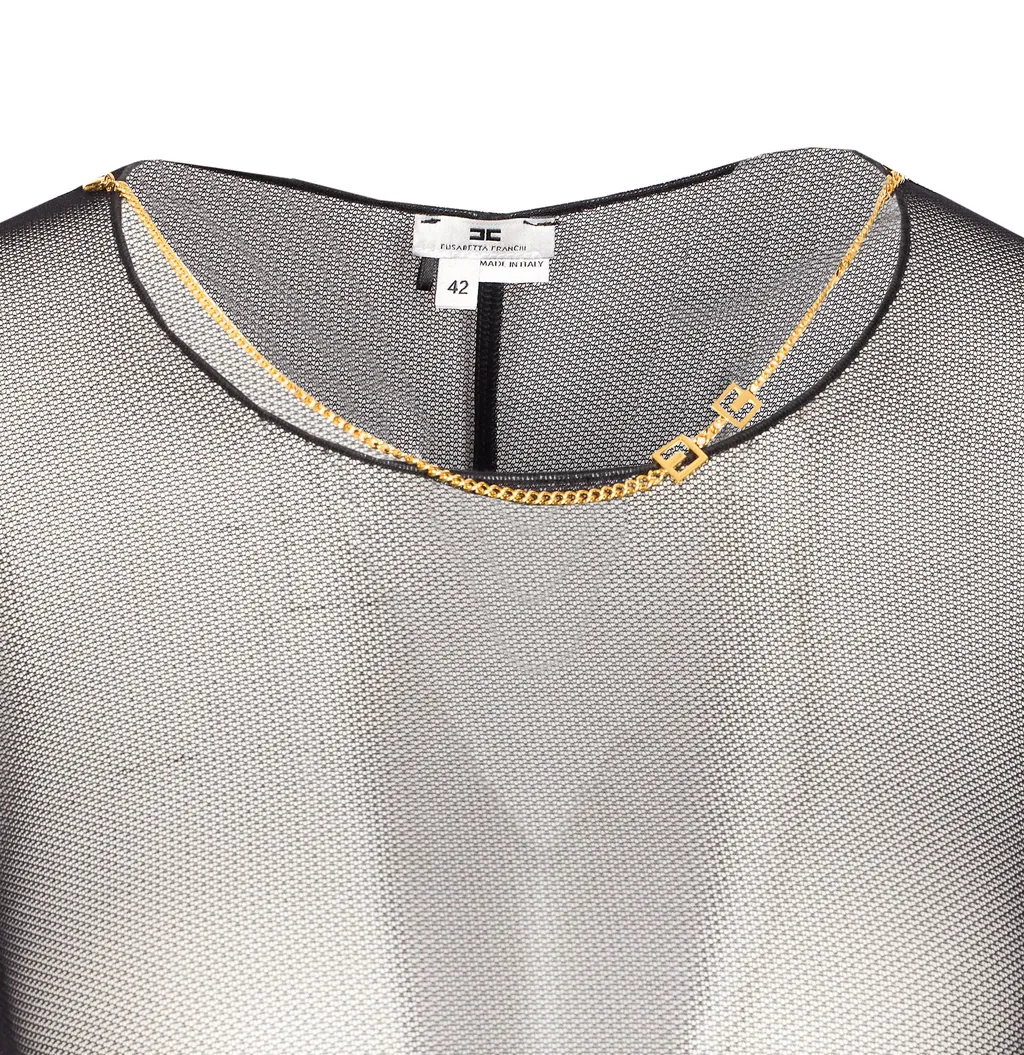 Mesh Long-Sleeve Bodysuit