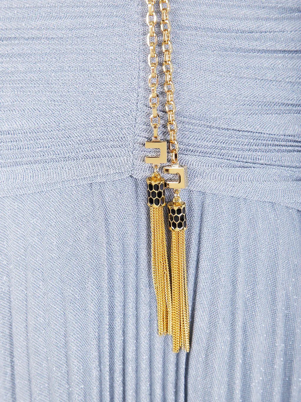 Pleated V-Neck Dress