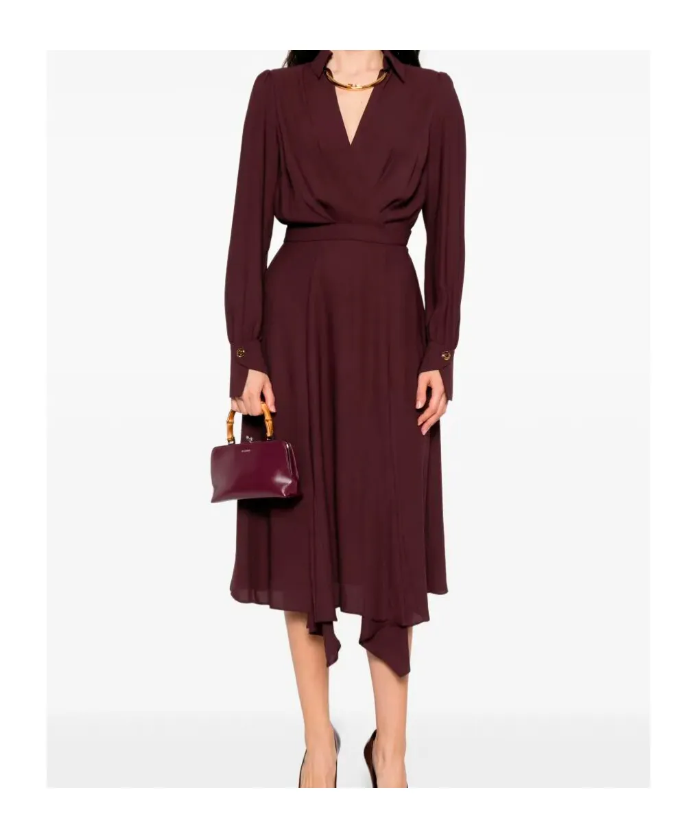 Tubular Necklace Detailed Georgette Dress