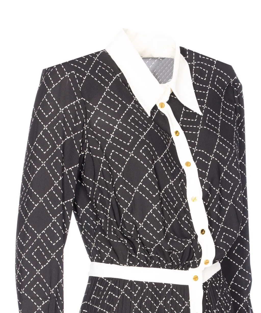 Printed Midi Shirt Dress