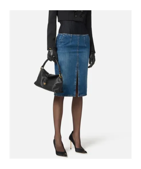 Denim Midi Skirt