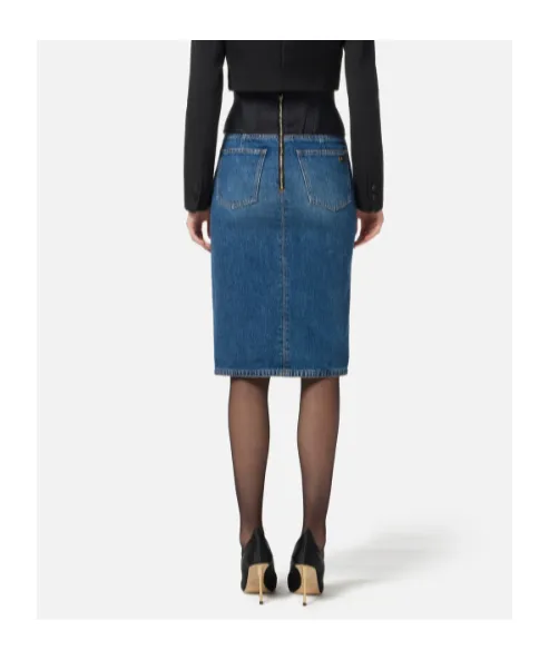 Denim Midi Skirt