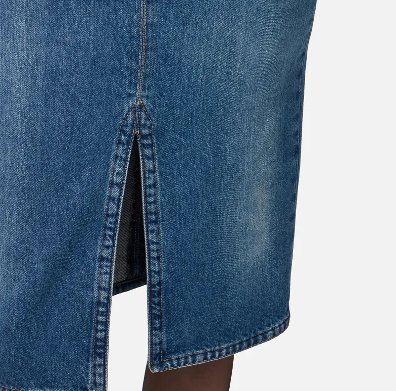 Denim Midi Skirt
