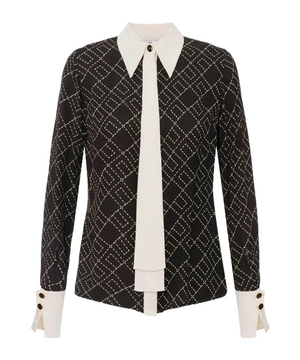 Logo-Print Blouse