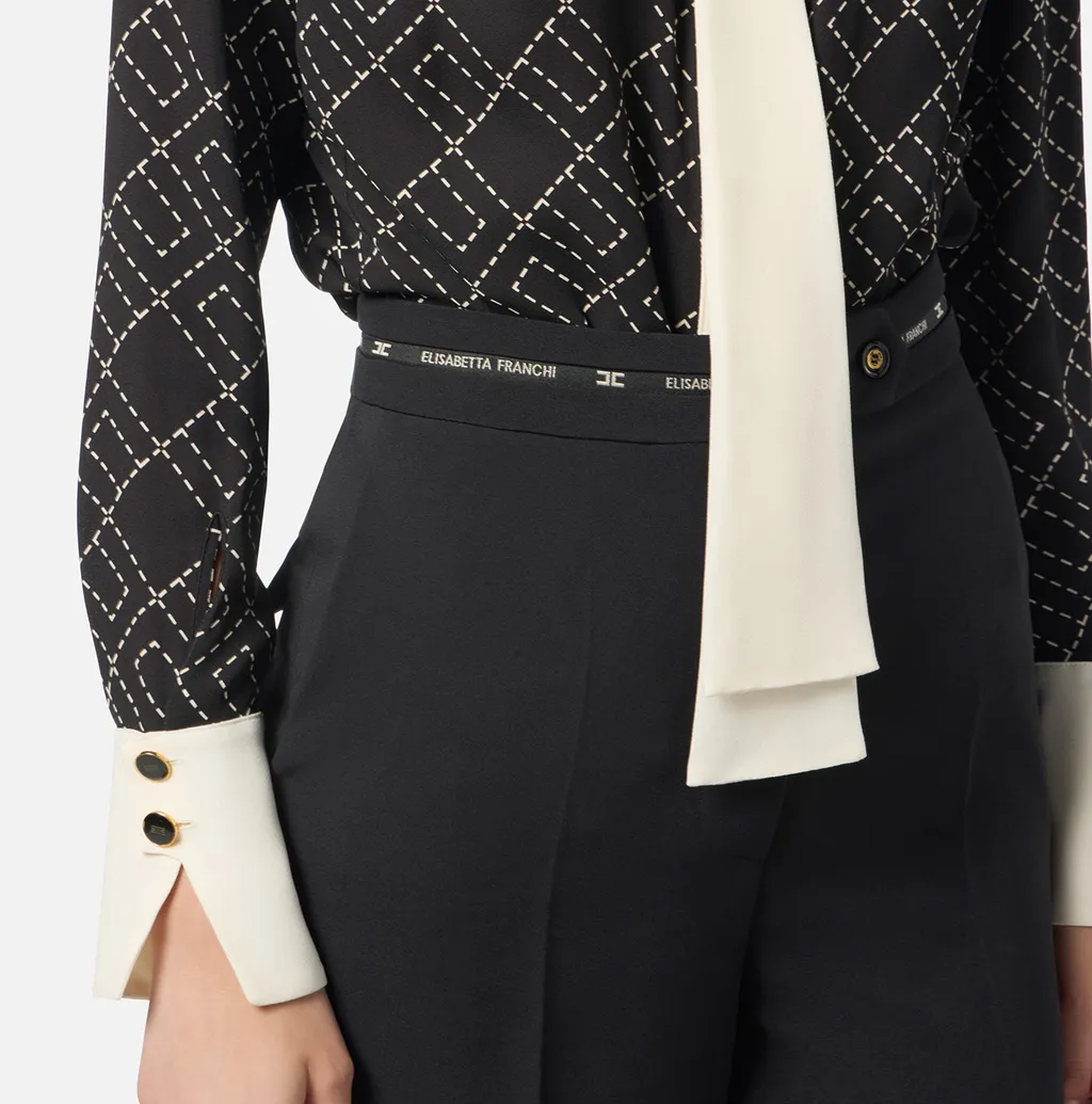 Logo-Print Blouse
