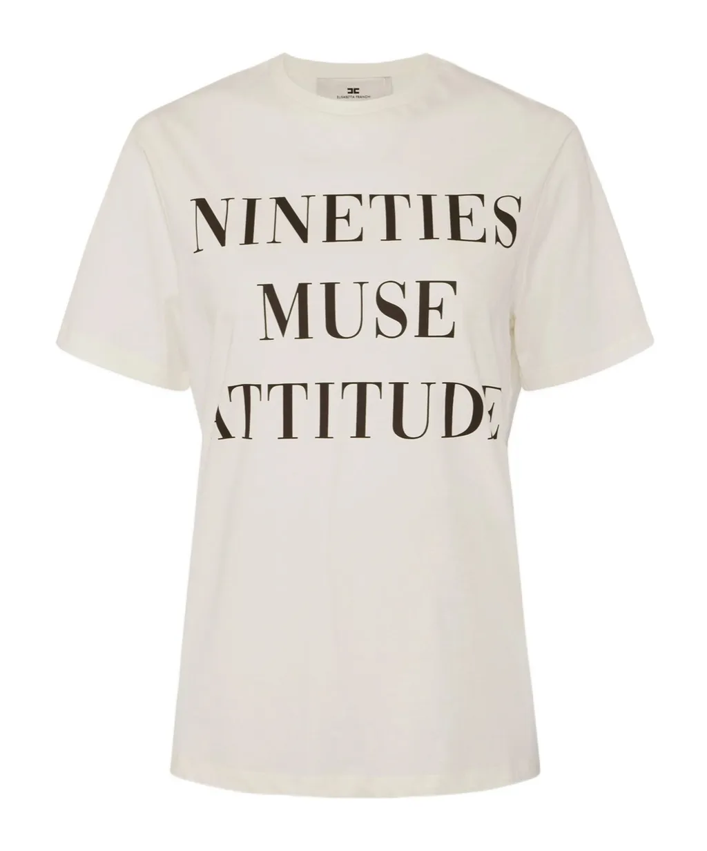 Slogan-Print Cotton T-Shirt