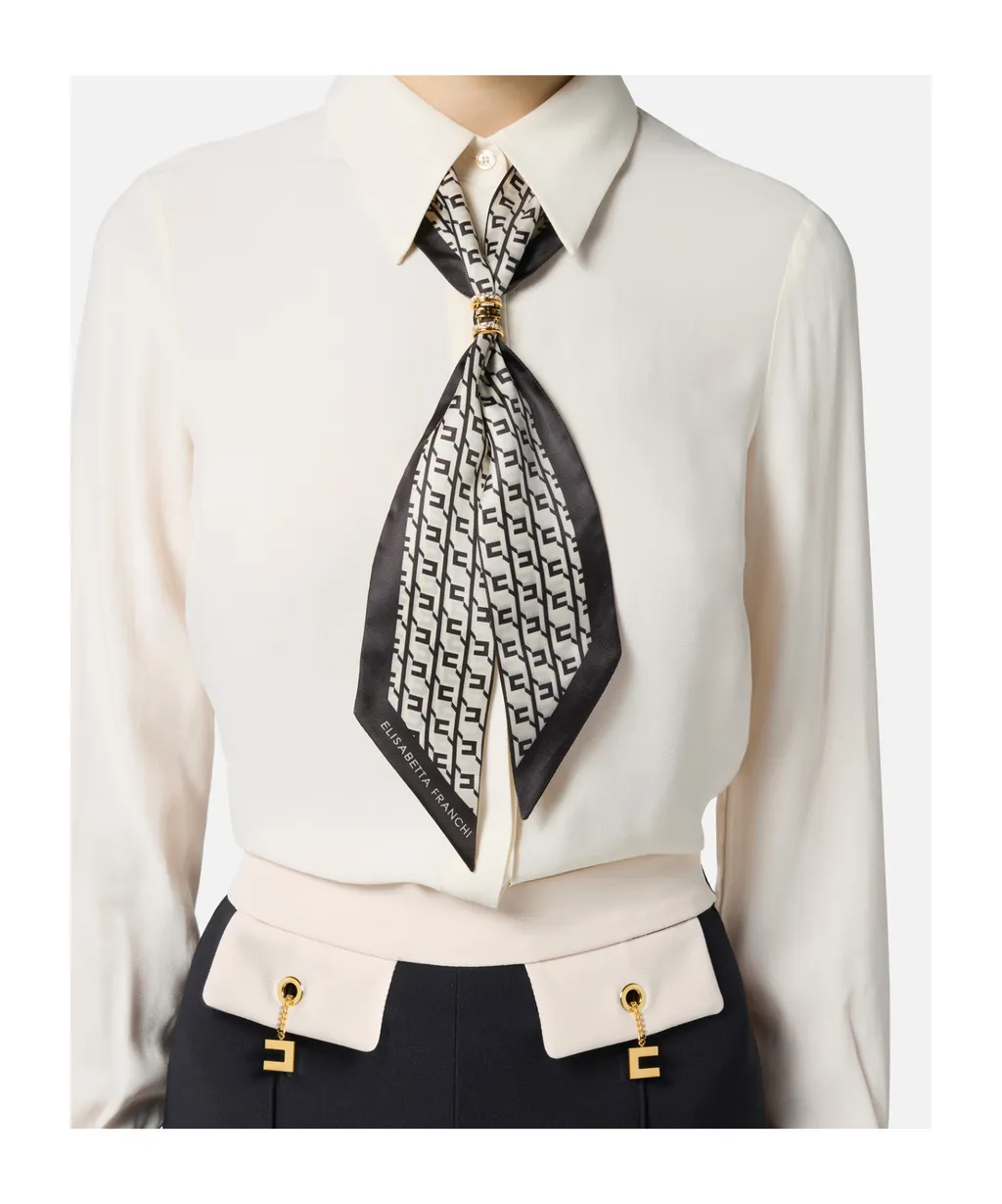 Foulard Scarf Neck Shirt