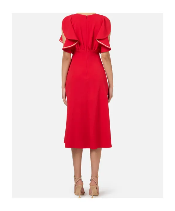 Midi Dress With Cap Sleeves