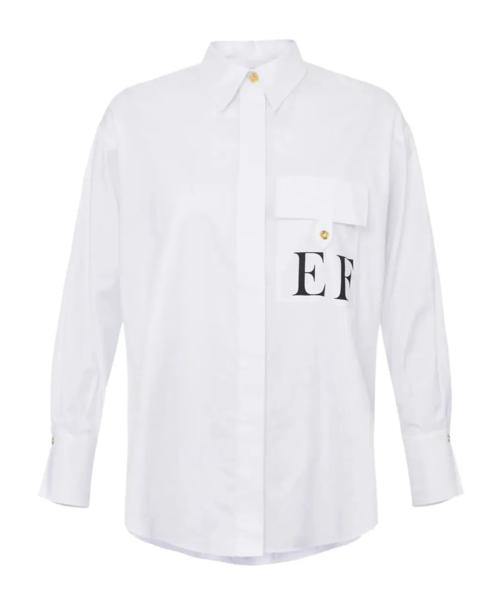 Logo-Print Button-Up Shirt