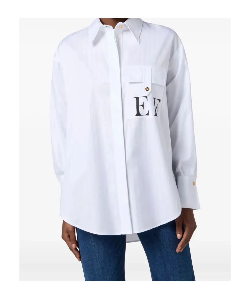 Logo-Print Button-Up Shirt