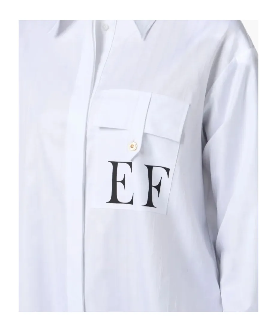 Logo-Print Button-Up Shirt