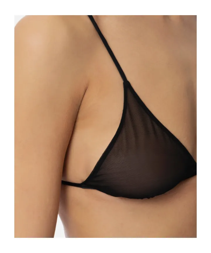 Bra In Satin And Tulle