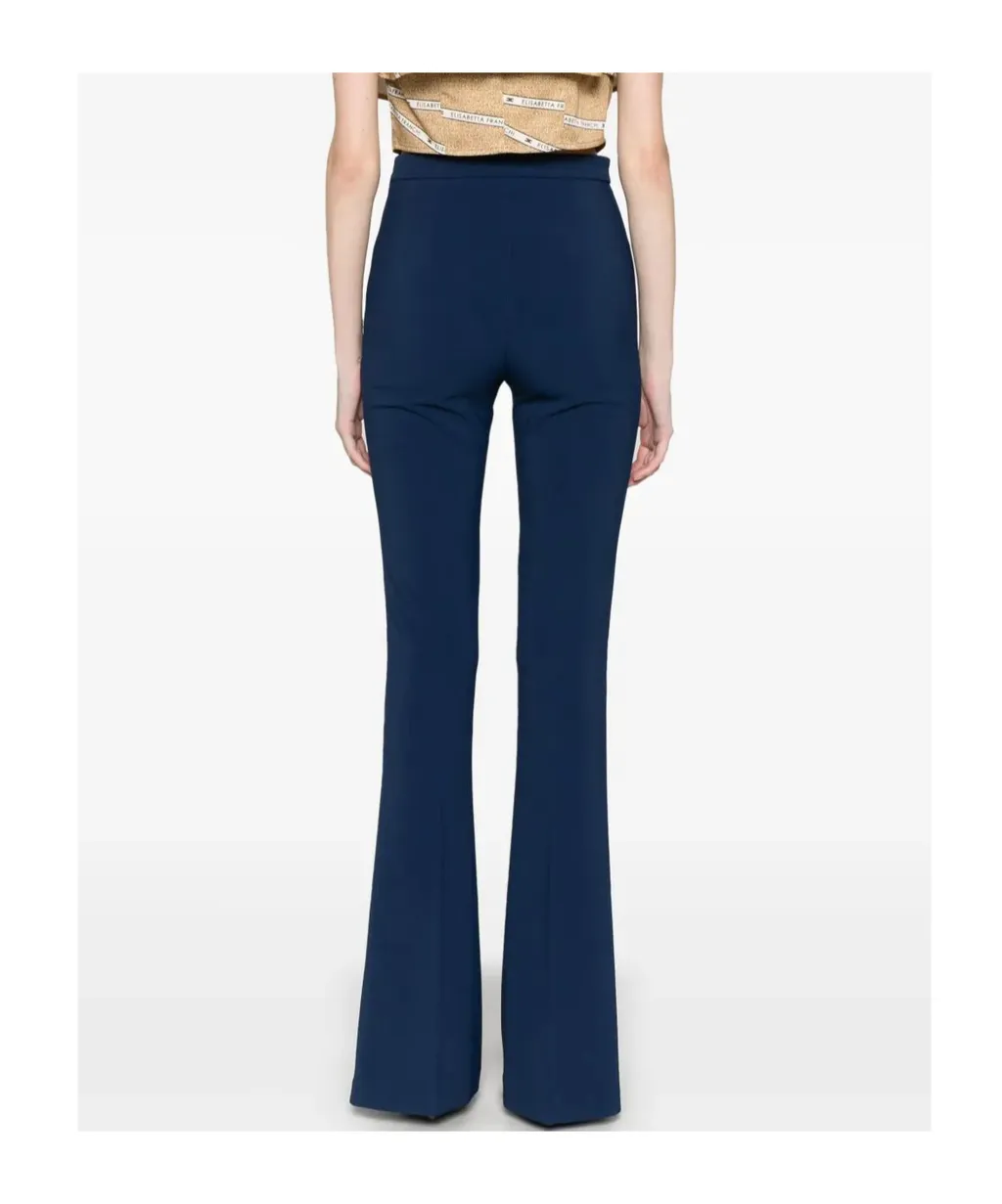 Lightweight Double-Layer CrÊPe Bell-Bottom Trousers