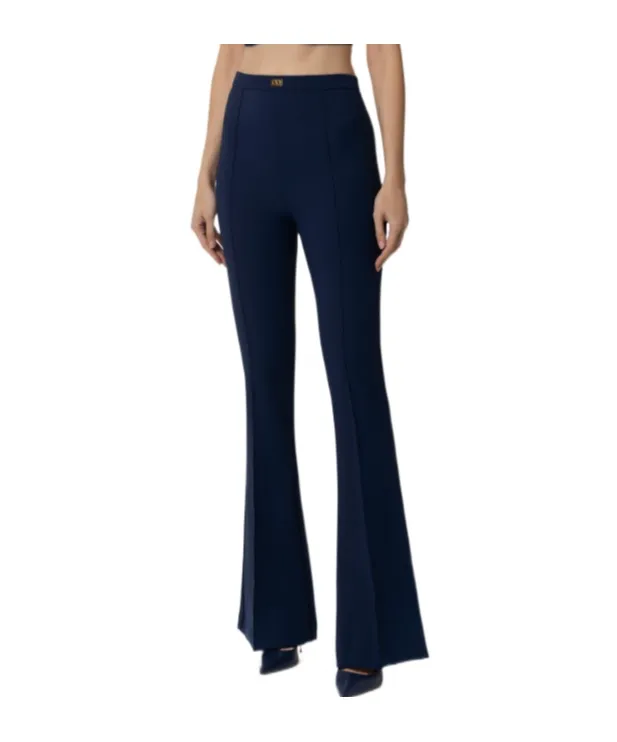CrÊPe Bell-Bottom Trousers