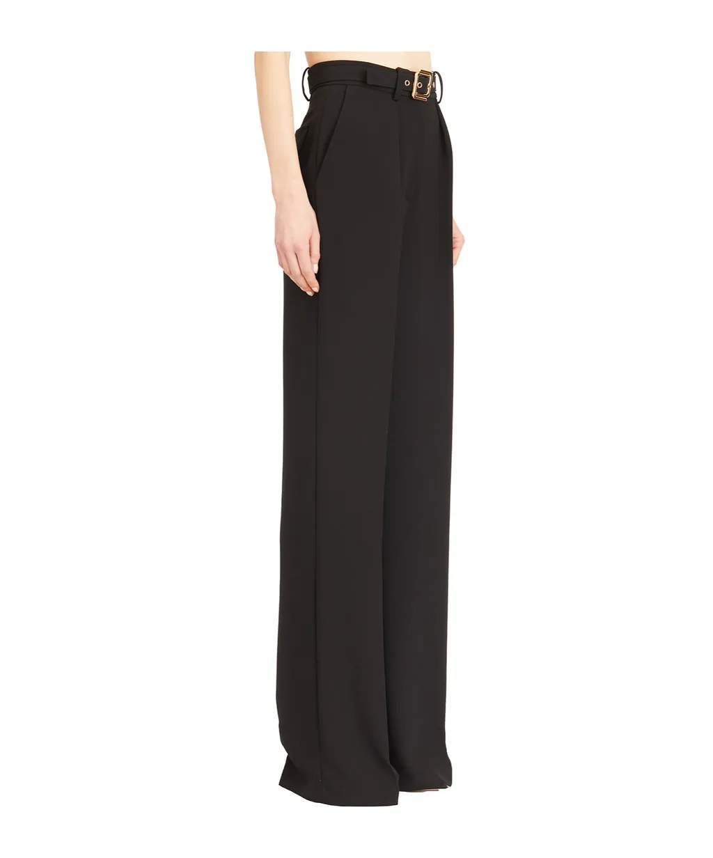 Belt Detailed Lightweight CrÊPe Trousers