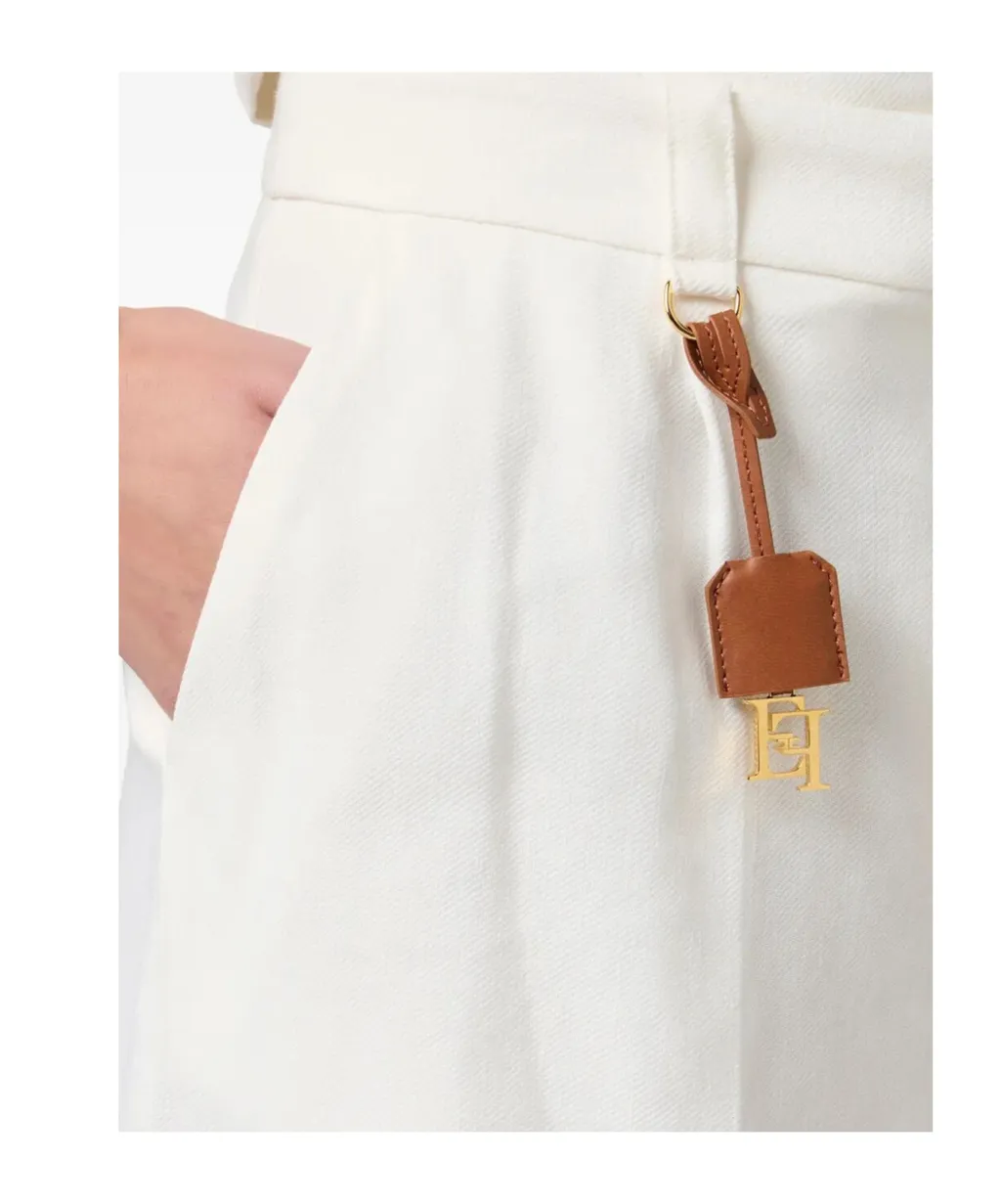 Logo Charm Gabardine Shorts