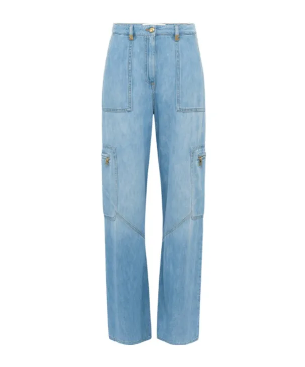 Maxi Pockets Jewelled Detailed Cargo Jeans