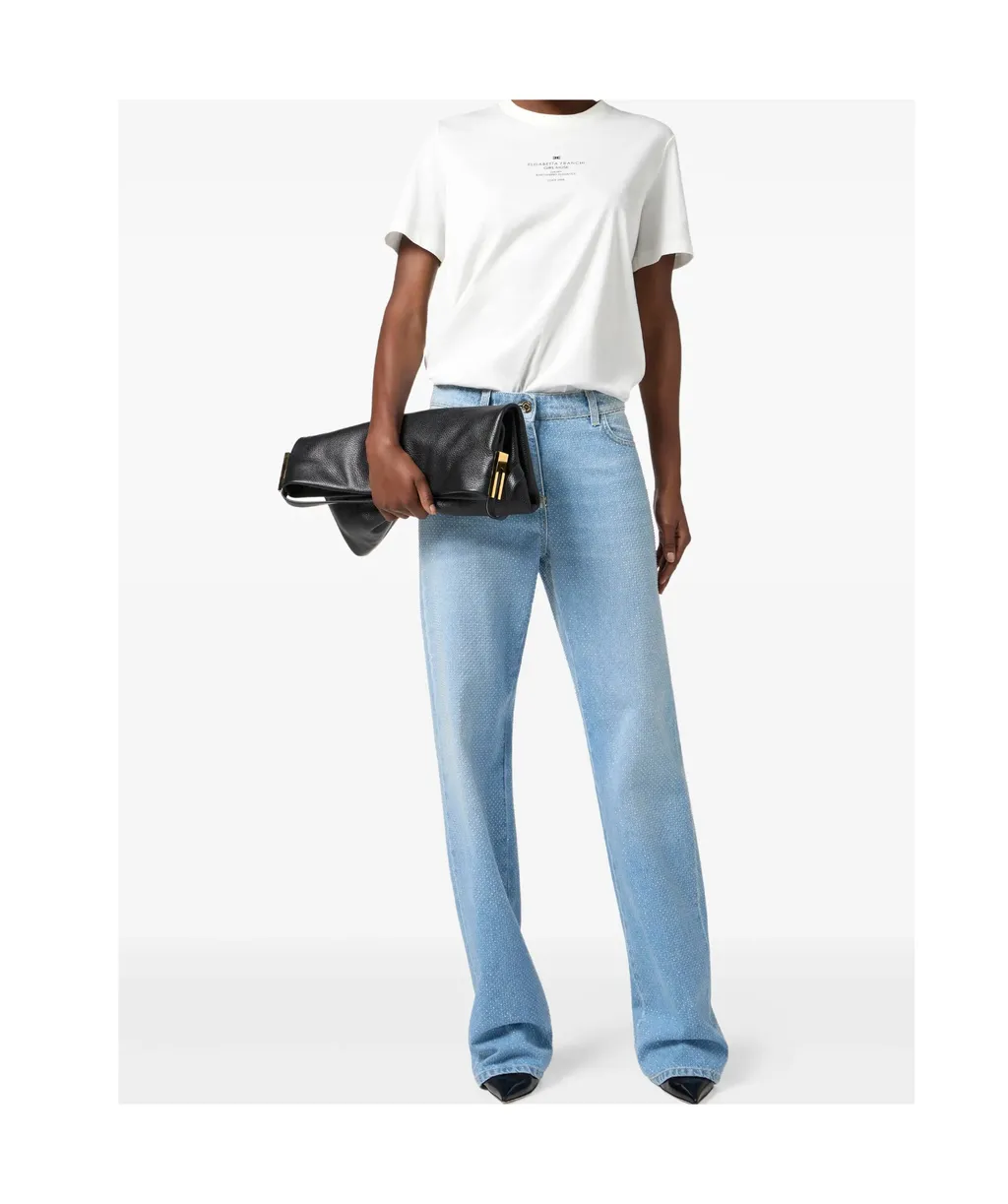 Rhinestone-Embellished Jeans