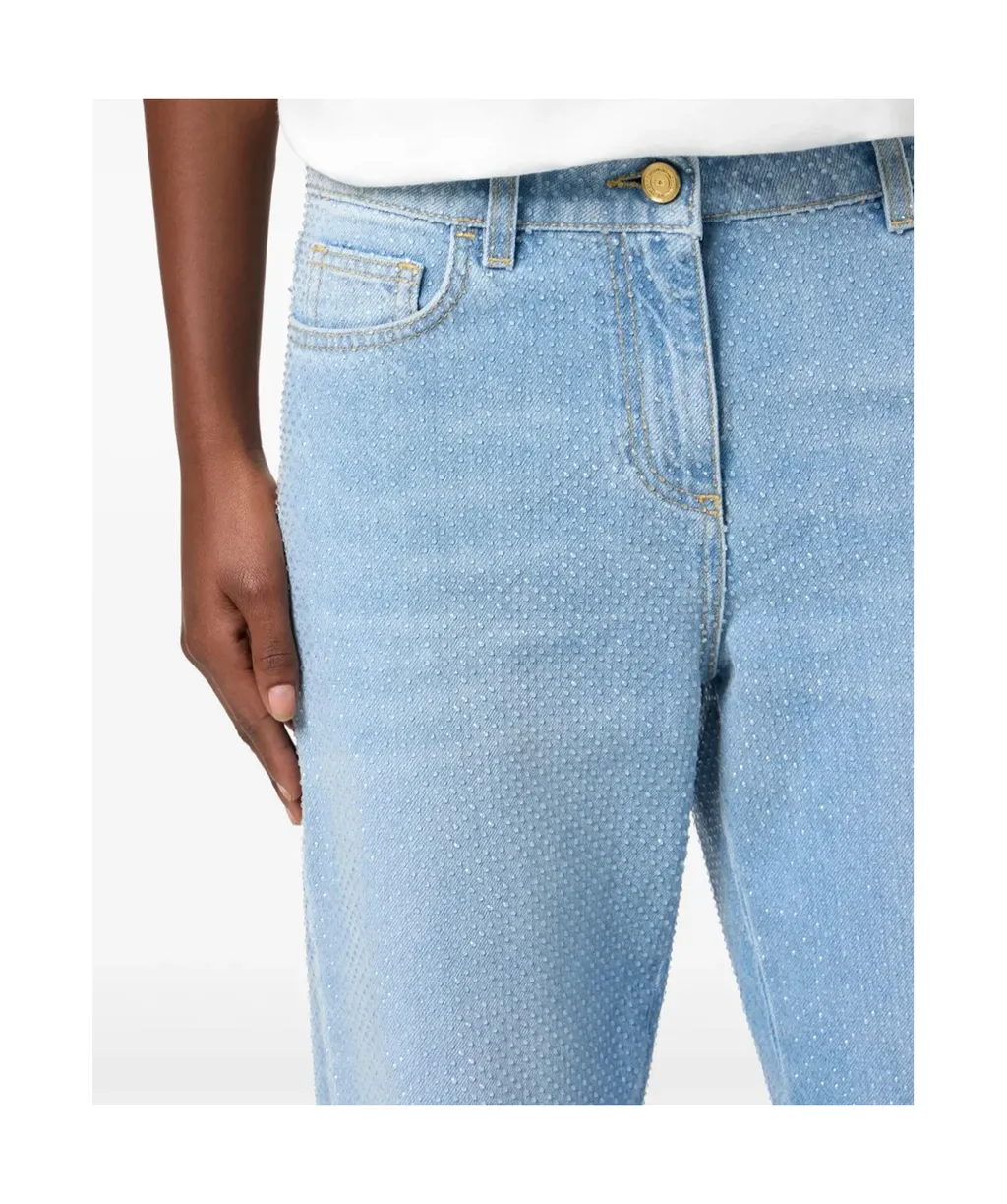 Rhinestone-Embellished Jeans