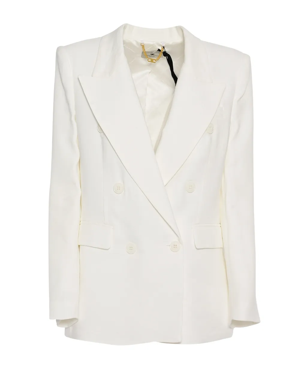 Double-Breasted Gabardine Jacket