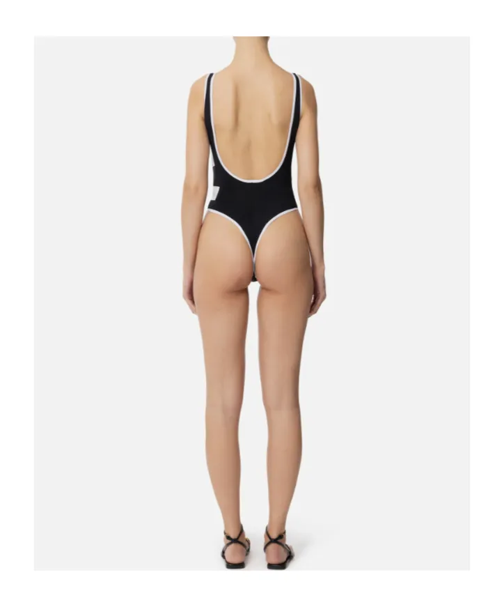 Swimsuit With Maxi Logo Print