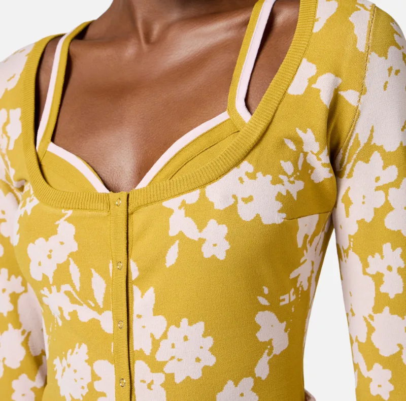 Floral Jacquard Cardigan