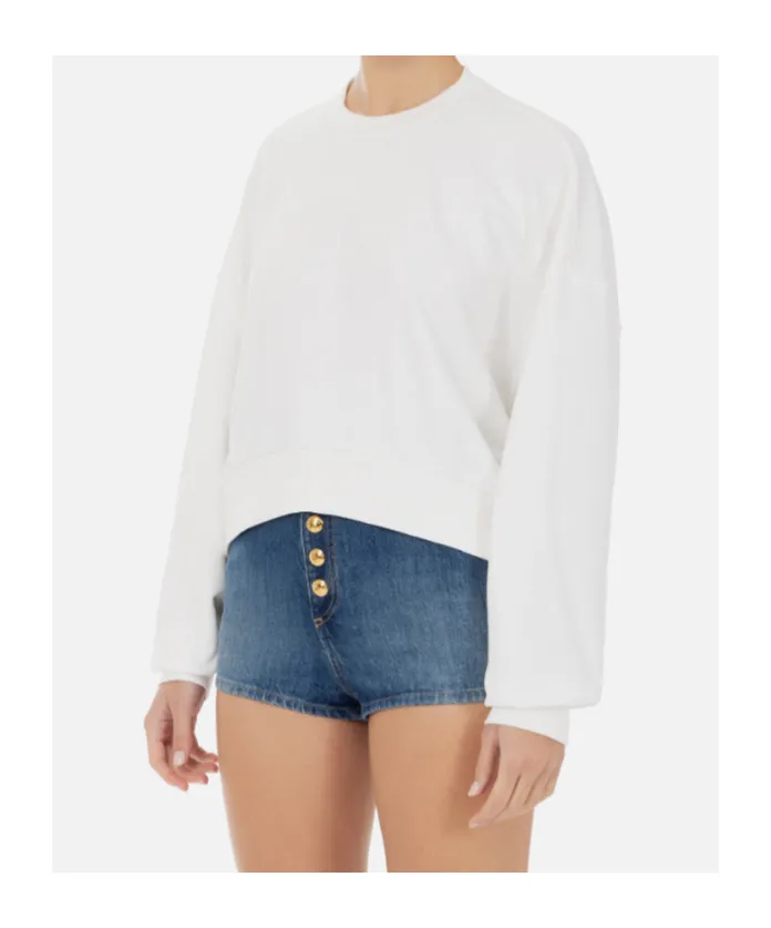 Maxi Logo Embossed Sweatshirt