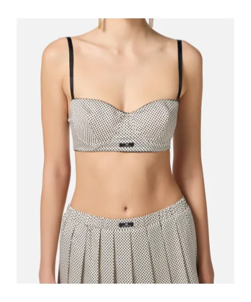 Polka Dot Print Bra