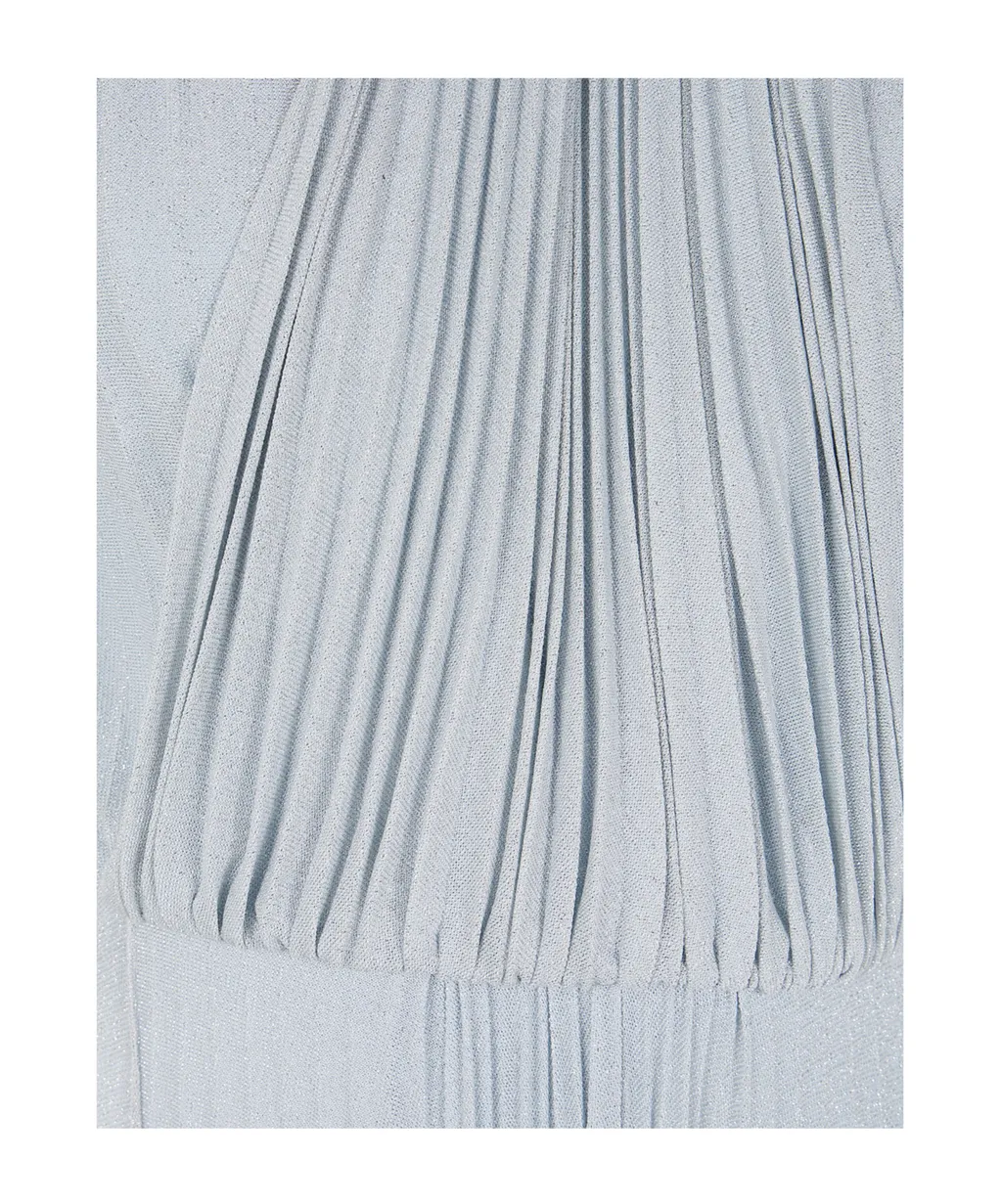 Belted Lurex Maxi Dress