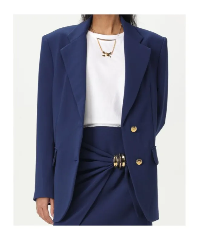 Single-Breasted Oversized Jacket
